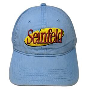 Seinfeld Baseball Cap Blue One Size Adjustable Slideback Embroidered Logo Hat